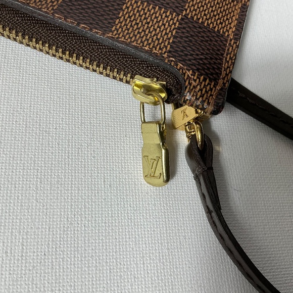 Louis Vuitton Brown Canvas Neverfull Pochette GM Pouch Wristlet with Bag - Picture 4 of 10